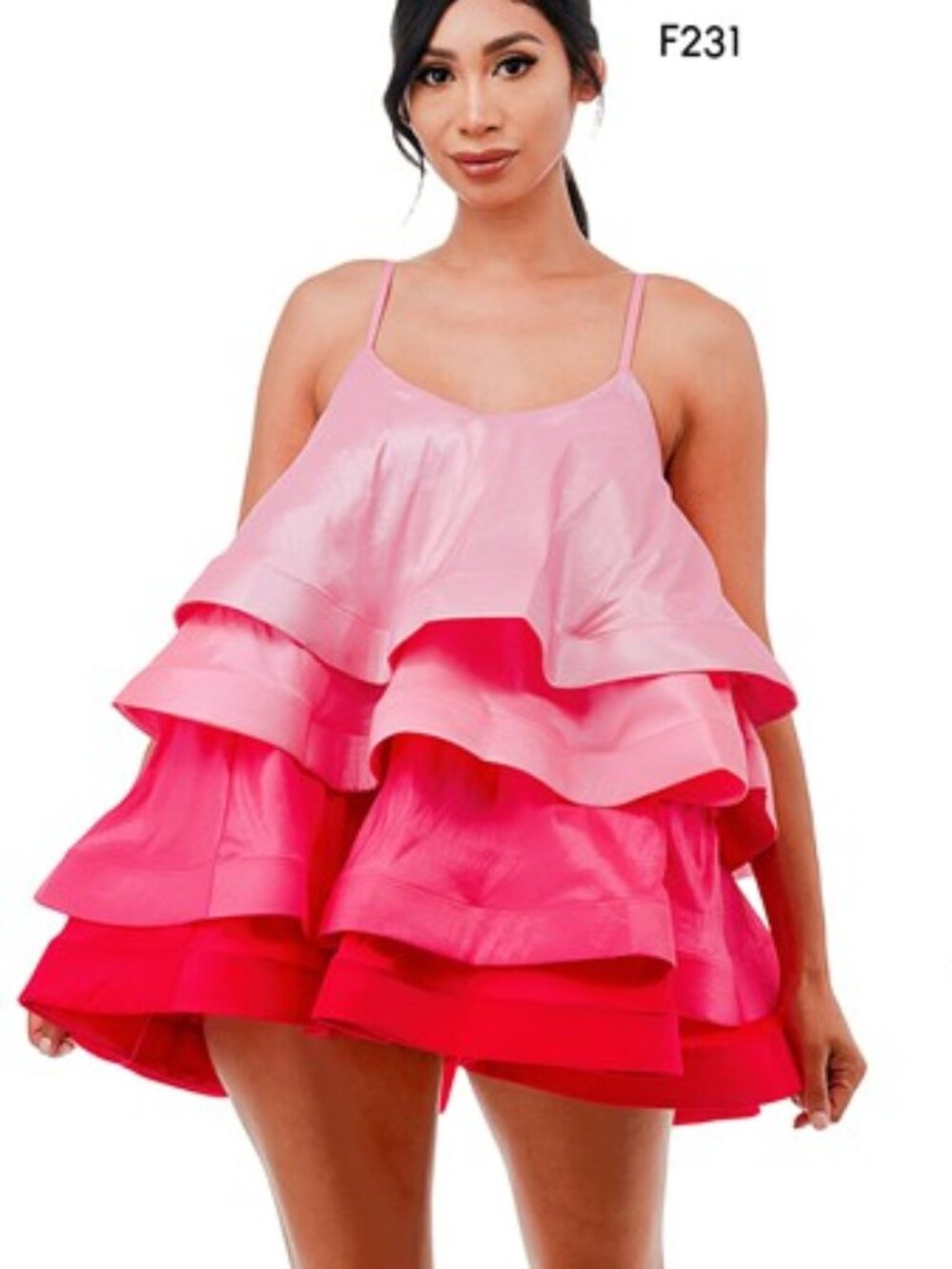 Tiered Flare Mini Dress